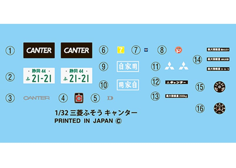 フジミ 1/32 トラック No.1 三菱ふそう キャンター (T200系) 昭和50年式 ...