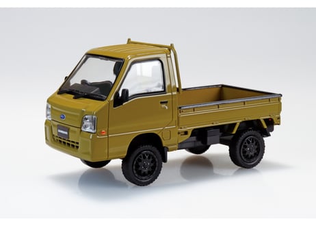 アオシマ 1/32 楽プラ スナップキット No.05CU-OE スバル サンバー トラック カスタムホイール(オリーブ)