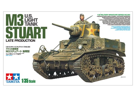 タミヤ 1/35 MM No.360 アメリカ軽戦車 M3スチュアート 後期型
