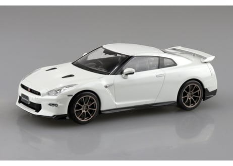 アオシマ 1/32 楽プラ スナップキット No.03-BW ニッサン R35 NISSAN GT-R 2024(ブリリアントホワイトパール)