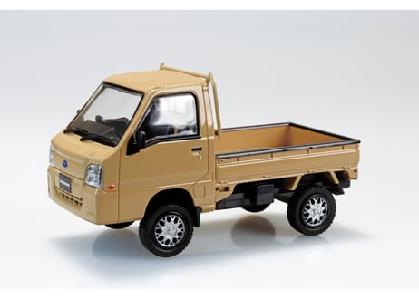 アオシマ 1/32 楽プラ スナップキット No.05CU-KI スバル サンバー トラック カスタムホイール(カーキ)