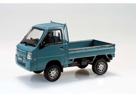 アオシマ 1/32 楽プラ スナップキット No.05CU-BG スバル サンバー トラック カスタムホイール(ブルーグレー)