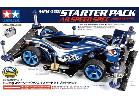タミヤ 1/32 ミニ四駆REV No.6 ミニ四駆スターターパックAR スピードタイプ (エアロ アバンテ)