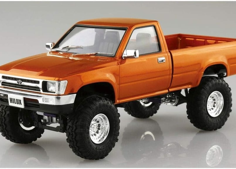【1/24アオシマ】　ハイラックスWキャブ　ローダウン仕様 アオシマ 1/24 ハイラックス ピックアップ ダブルキャブ4WD