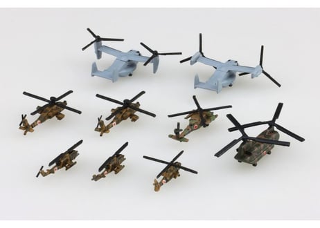 アオシマ 1/700 WL No.556 陸上自衛隊 ヘリコプターセット