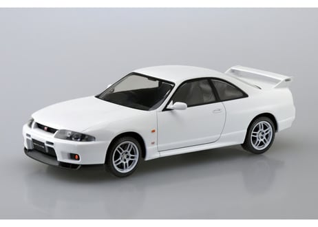 アオシマ 1/32 楽プラ スナップキット No.21-WH ニッサン R33スカイラインGT-R(ホワイト)