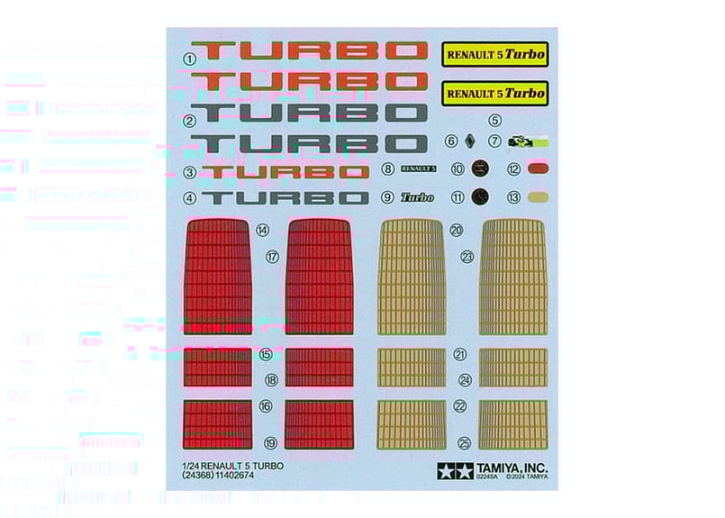 タミヤ 1/24 スポーツカー No.368 ルノー 5 ターボ | ウエサカ模型店