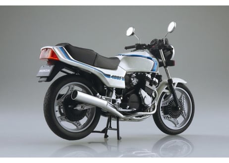 アオシマ 1/12 完成品バイク Honda CBX400F パールシェルホワイト (CBX550F Ver.)