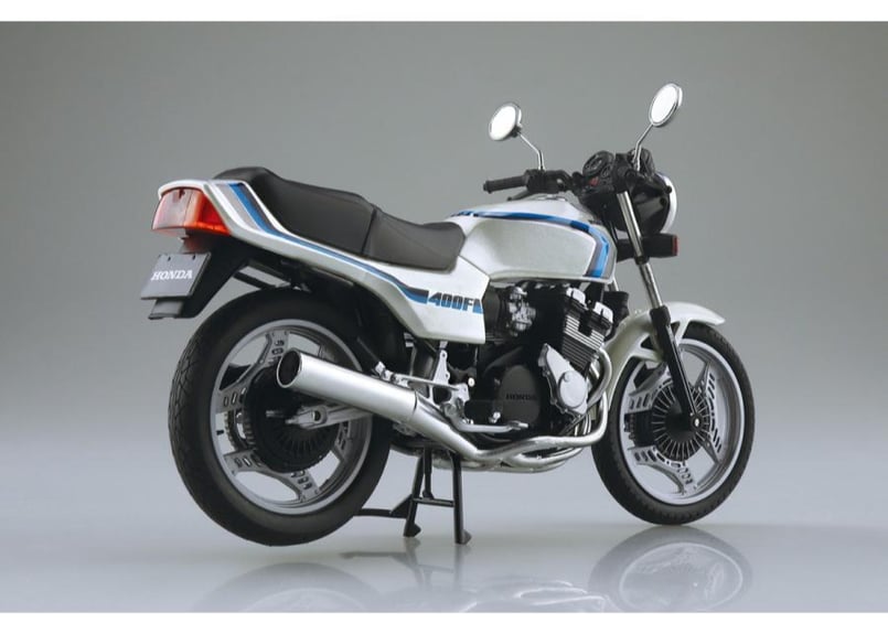 アオシマ 1/12 完成品バイク Honda CBX400F パールシェルホワイト (CBX5