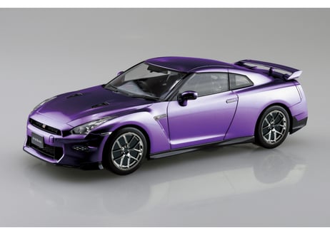 アオシマ 1/32 楽プラ スナップキット No.03CU-MP ニッサン R35 NISSAN GT-R 2024 カスタムホイール (メタリックパープル)