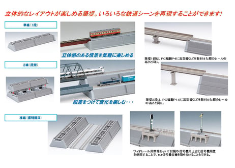 TOMIX 3228 ワイドレール用築堤セット