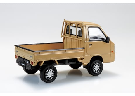 アオシマ 1/32 楽プラ スナップキット No.05CU-KI スバル サンバー トラック カスタムホイール(カーキ)