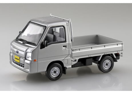 アオシマ 1/32 楽プラ スナップキット No.05-SS スバル サンバー トラック(スターリングシルバーメタリック)