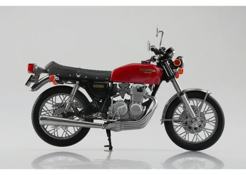 CB400FOUR 1/12スケール ライトルビーレッド ！ホンダCB400FOUR 1/12完成品バイク アオシマ アオシマ ライルビーレッド オートバイ・バイク