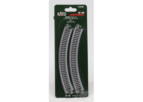 KATO 20-100 曲線線路 R249-45°(4本入)