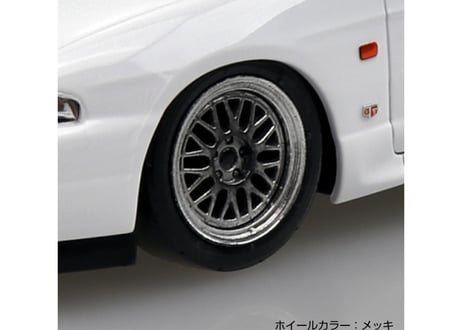 アオシマ 1/32 楽プラ スナップキット No.21CU-WE ニッサン R33スカイラインGT-R カスタムホイール(ホワイト)