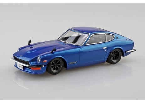 アオシマ 1/32 楽プラ スナップキット No.15CU-BE ニッサン S30フェアレディZ カスタム(ブルーメタリック)
