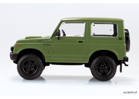 アオシマ 1/32 楽プラ スナップキット No.18CU-OG スズキ JA11 ジムニー カスタムホイール(オリーブグリーン)