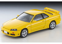 トミーテック 1/64 TLV-N365a 日産 スカイライン 2ドア スポーツクーペ 25GT TURBO オプションパーツ付（黄）98年式