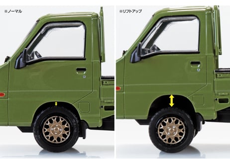 アオシマ 1/32 楽プラ スナップキット No.05CU-OG スバル サンバー トラック カスタムホイール(オリーブグリーン)