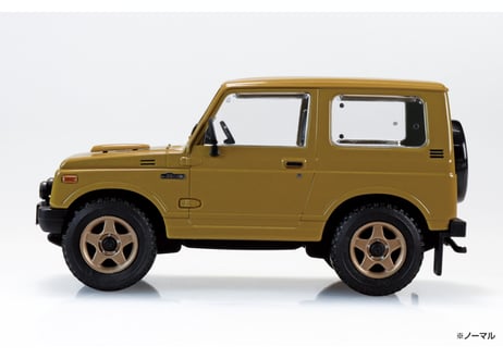 アオシマ 1/32 楽プラ スナップキット No.18CU-OE スズキ JA11 ジムニー カスタムホイール(オリーブ)