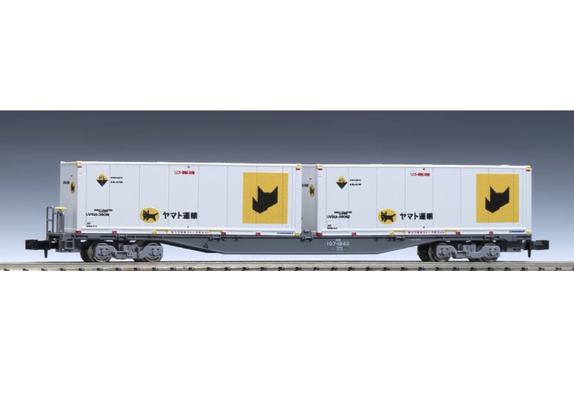 TOMIX 8756 コキ107 ヤマト新塗装4両セット TOMIX 8756 JR貨車 コキ107形（新塗装・ヤマト運輸コンテナ付