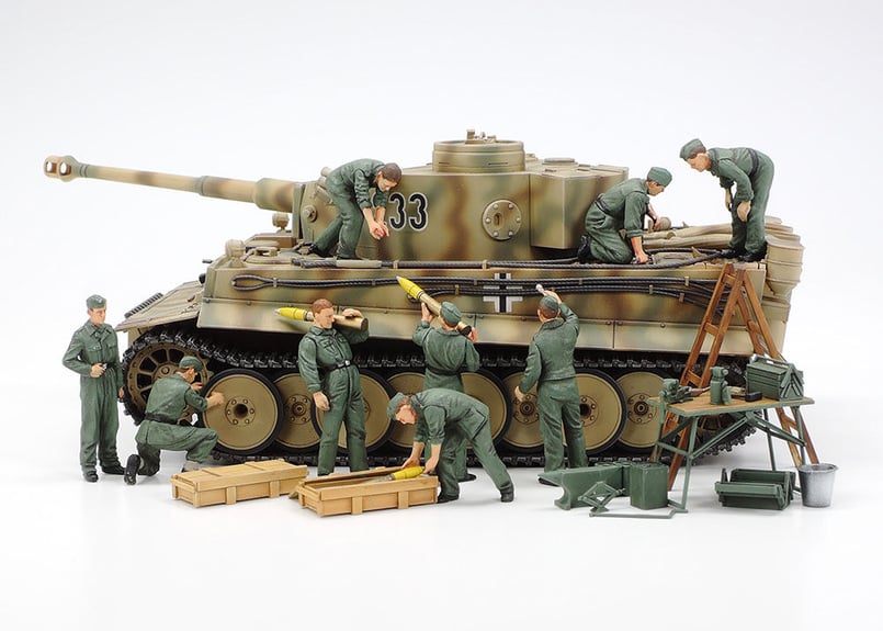タミヤ 1/48 MM No.47 WWII ドイツ戦車兵野戦整備セット | ウエサカ模型店