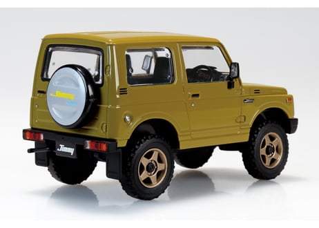 アオシマ 1/32 楽プラ スナップキット No.18CU-OE スズキ JA11 ジムニー カスタムホイール(オリーブ)