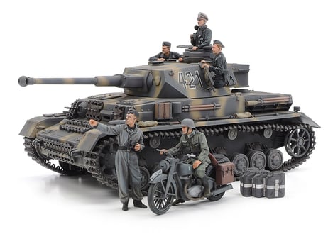 タミヤ 25209 1/35 ドイツIV号戦車G型初期生産車・伝令バイクセット“ロシア戦線”