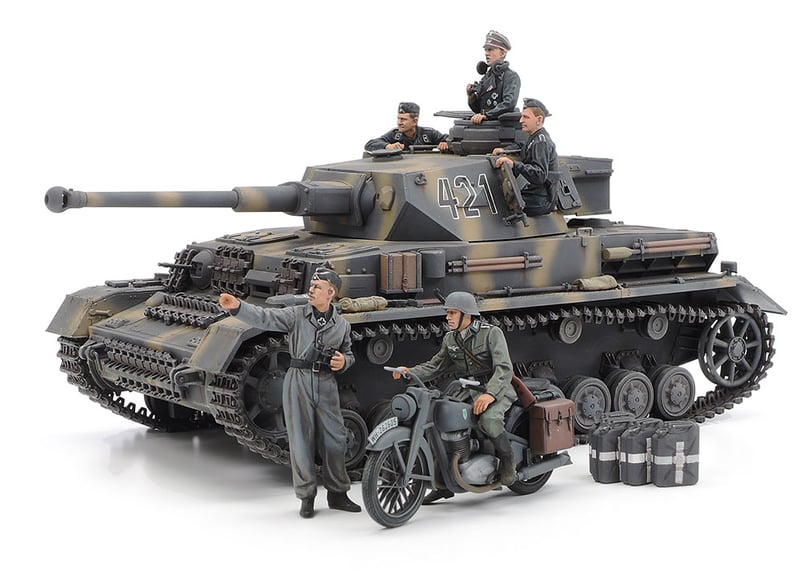 タミヤ 25209 1/35 ドイツIV号戦車G型初期生産車・伝令バイクセット“ロシア戦線” ...