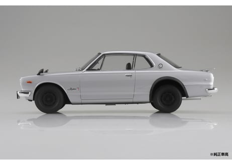 アオシマ 1/24 楽プラ スナップカー No.01-SI KPGC10 スカイラインHT 2000GT-R 1970 シルバー
