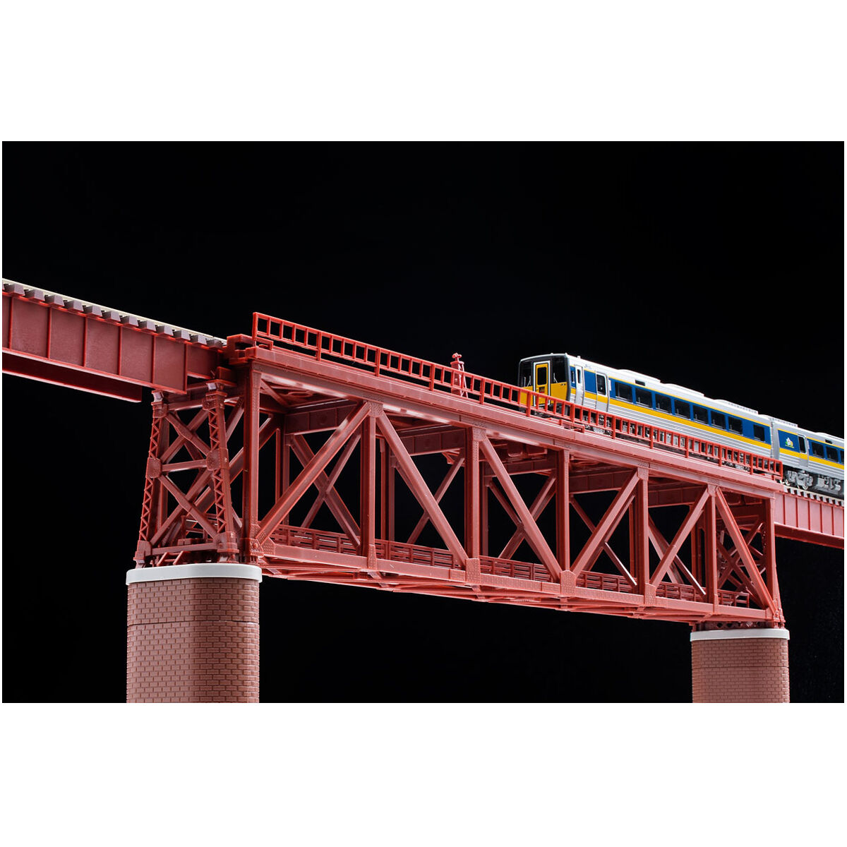 TOMIX 3266 上路式単線トラス鉄橋S280(F)(赤)(れんが橋脚・2本付