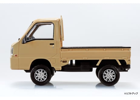 アオシマ 1/32 楽プラ スナップキット No.05CU-KI スバル サンバー トラック カスタムホイール(カーキ)