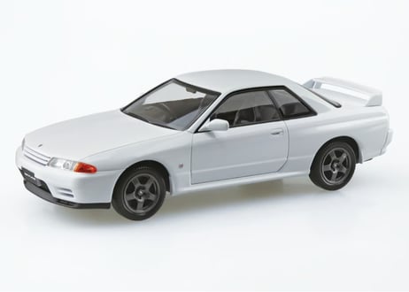 アオシマ 1/32 楽プラ スナップキット No.14-CW ニッサン R32 スカイライン GT-R(クリスタルホワイト)