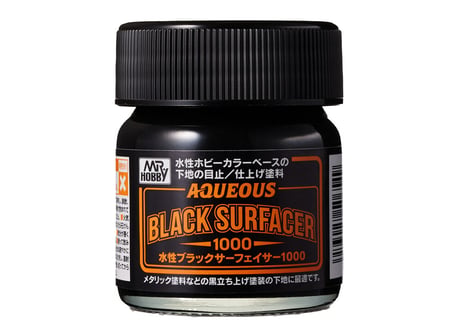 GSIクレオス HSF03 水性ブラックサーフェイサー1000(ビン入・40ml)
