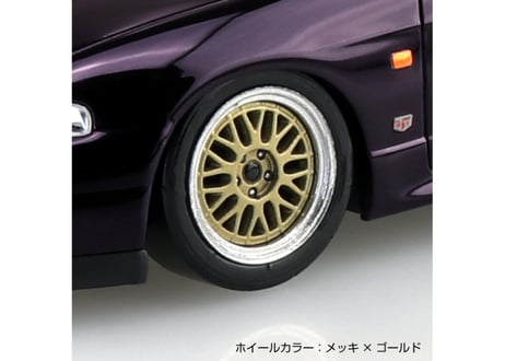 アオシマ 1/32 楽プラ スナップキット No.21CU-MP ニッサン R33スカイラインGT-R カスタムホイール(ミッドナイトパープル)