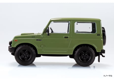 アオシマ 1/32 楽プラ スナップキット No.18CU-OG スズキ JA11 ジムニー カスタムホイール(オリーブグリーン)