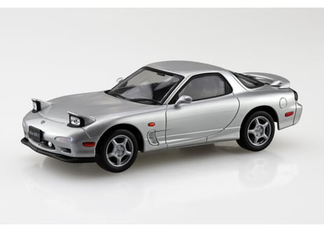 アオシマ 1/32 楽プラ スナップキット No.04-SS アンフィニ FD3S RX-7(シルバーストーンメタリック)