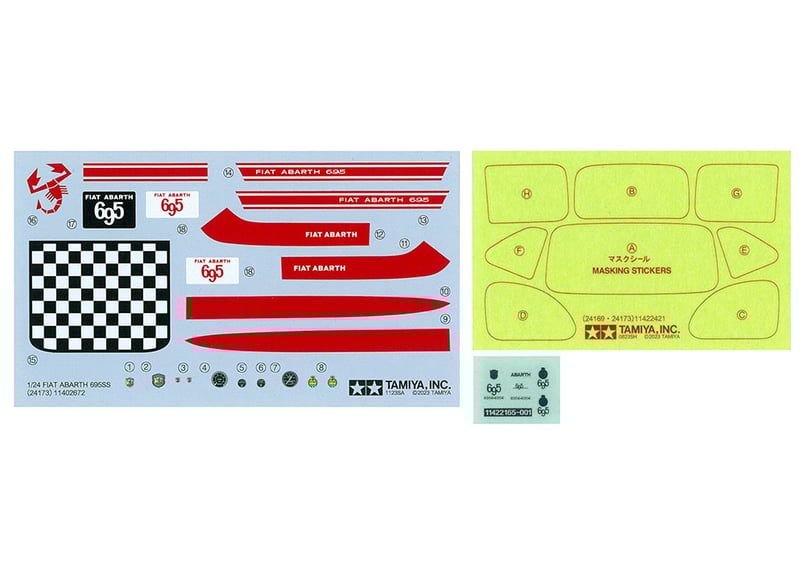 タミヤ 1/24 スポーツカー No.173 フィアット アバルト 695 SS タミヤ 1/24 スポーツカー No.173 フィアット アバルト 695 SS