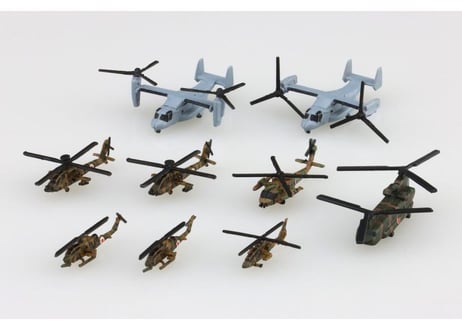 アオシマ 1/700 WL No.556 陸上自衛隊 ヘリコプターセット
