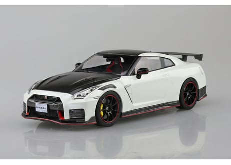 アオシマ 1/24 楽プラ スナップカー No.02-BW R35 NISSAN GT-R NISMO Special edition 2022 ブリリアントホワイトパール