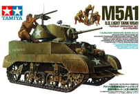 タミヤ 1/35 MM No.313 アメリカ軽戦車 M5A1ヘッジホッグ 追撃作戦セット（人形4体付き）