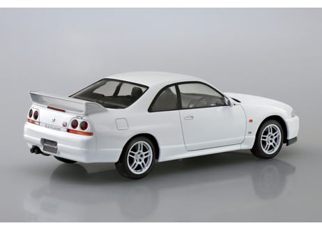 アオシマ 1/32 楽プラ スナップキット No.21-WH ニッサン R33スカイラインGT-R(ホワイト)