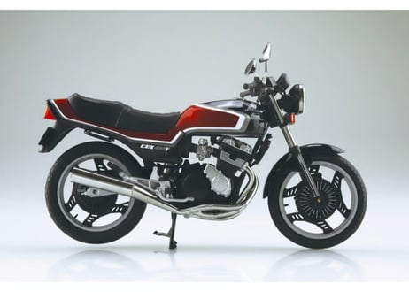 アオシマ 1/12 完成品バイク Honda CBX400F ブラック/キャンディアラモアナレッド