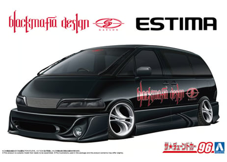 アオシマ 1/24 ザ･チューンドカー No.96 ブラックマフィア TCR11W エスティマ '98 (トヨタ)