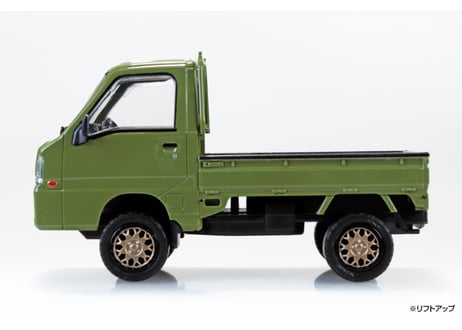 アオシマ 1/32 楽プラ スナップキット No.05CU-OG スバル サンバー トラック カスタムホイール(オリーブグリーン)