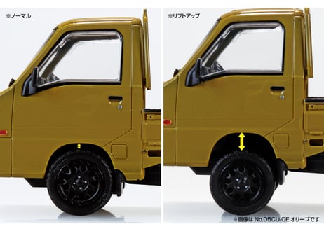 アオシマ 1/32 楽プラ スナップキット No.05CU-OE スバル サンバー トラック カスタムホイール(オリーブ)