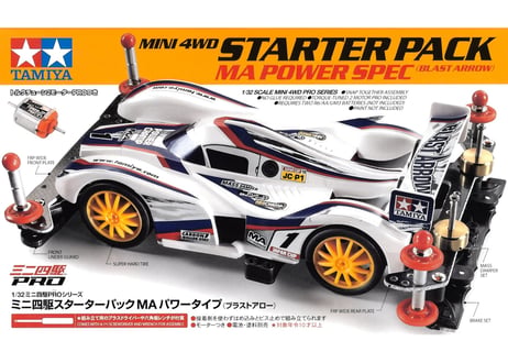 タミヤ 1/32 ミニ四駆PRO No.47 ミニ四駆スターターパックMA パワータイプ (ブラストアロー)