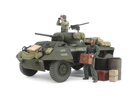 タミヤ 25196 1/35 アメリカ軽装甲車 M8 グレイハウンド 前線偵察セット（スケール限定商品）