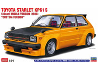 ハセガワ 20819 1/24 トヨタ スターレット KP61 S （3ドア） 中期型 （1980） “カスタムバージョン”